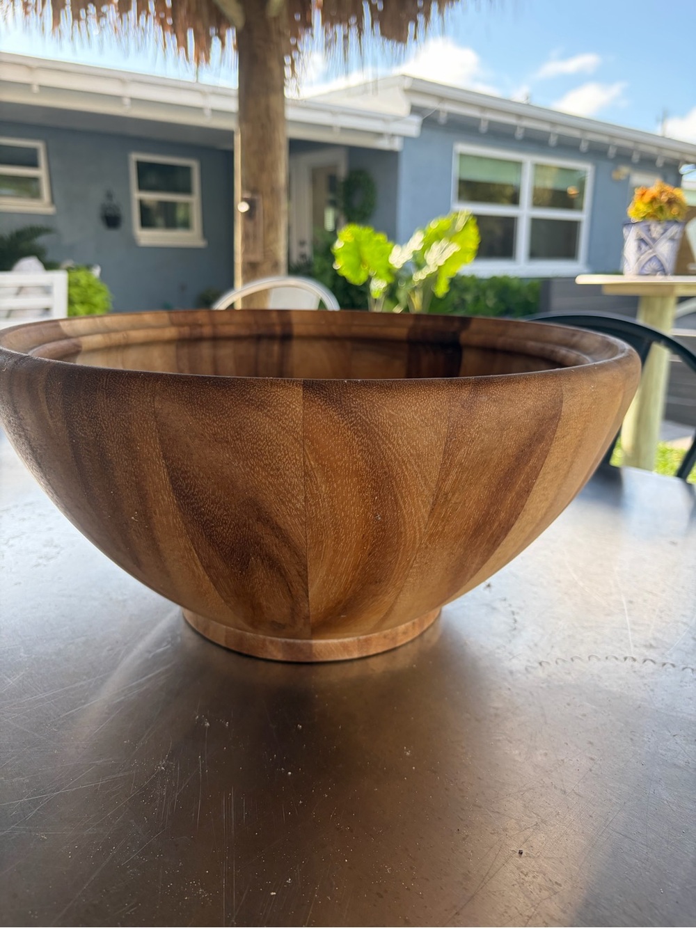 Iron wood ,Wooden Serving Bowl - Natural Brown